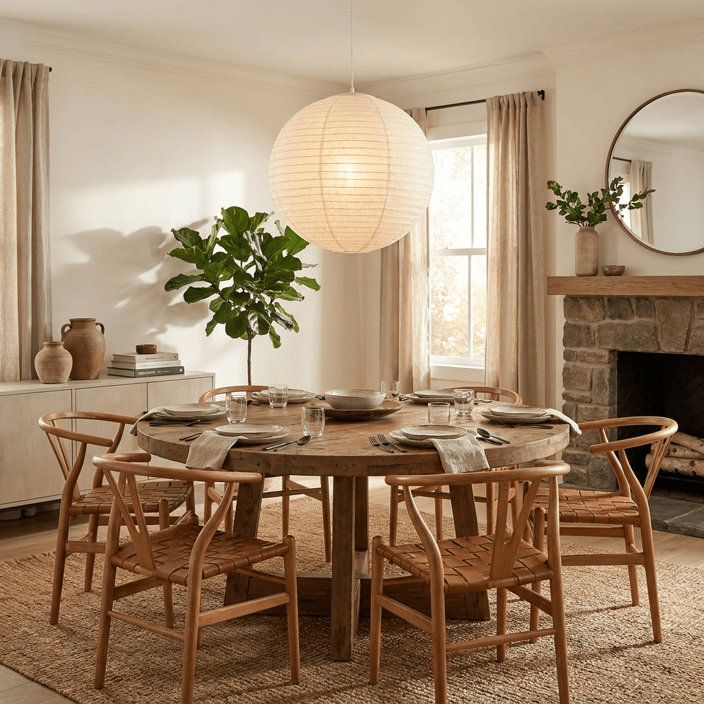 Lunara Mulberry Silk Globe Pendant Light