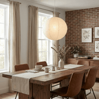 Lunara Mulberry Silk Globe Pendant Light
