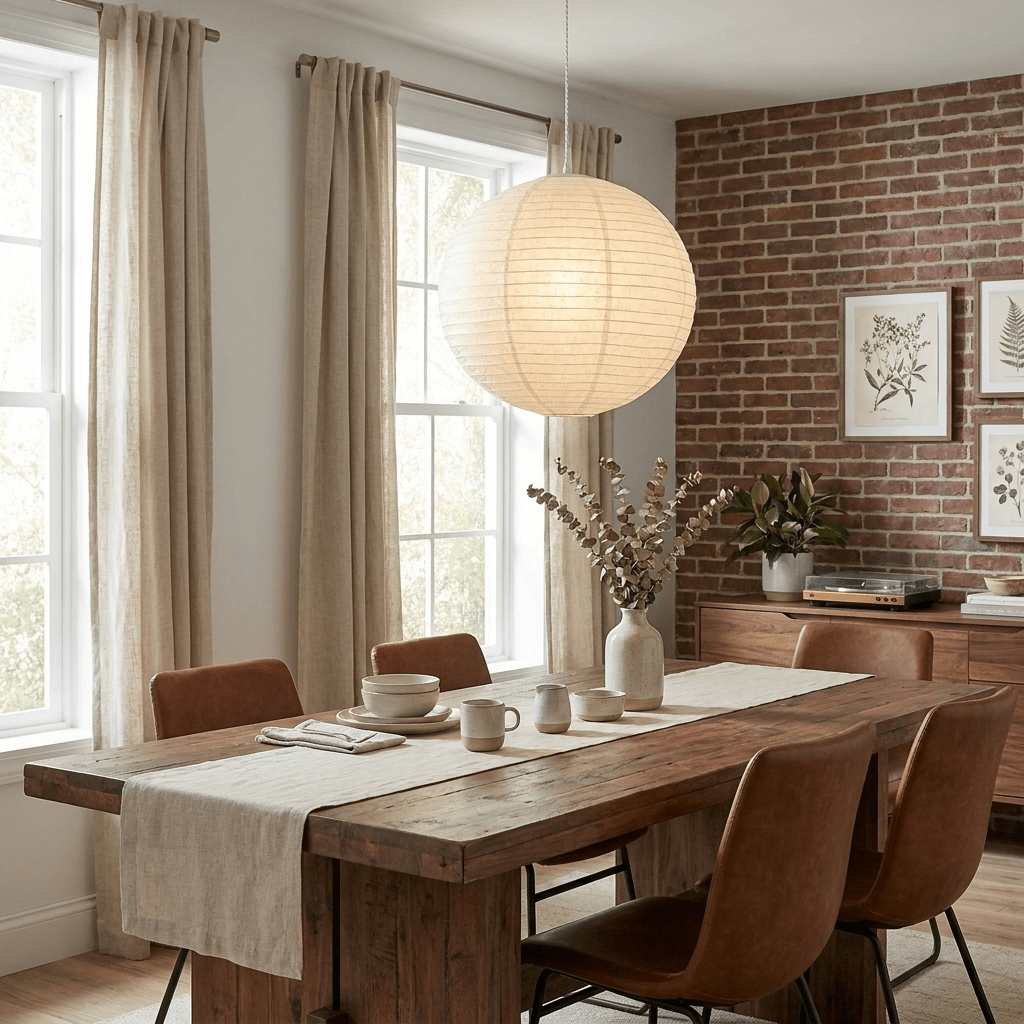 Lunara Mulberry Silk Globe Pendant Light
