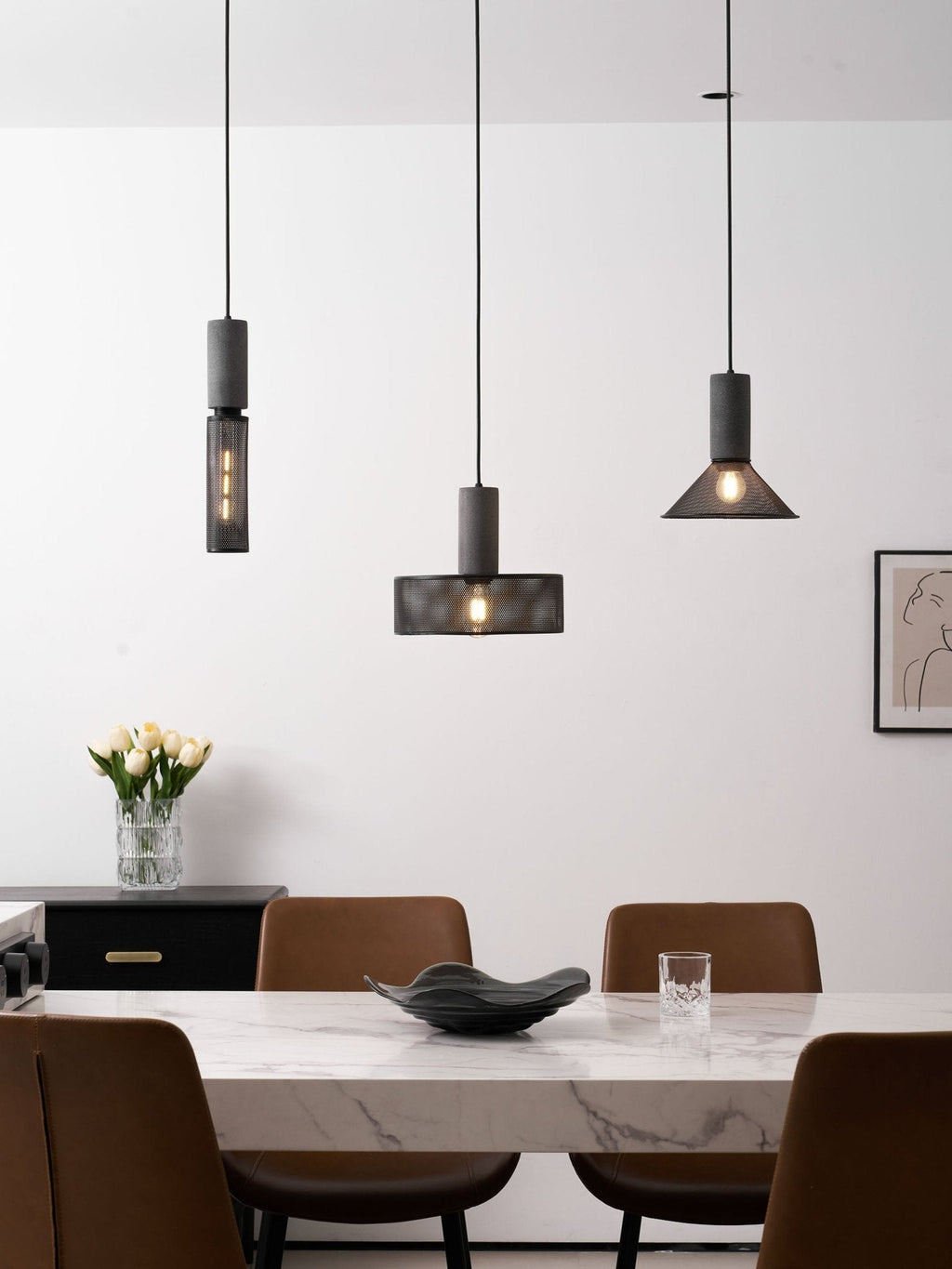 Cement Mesh Pendant Light