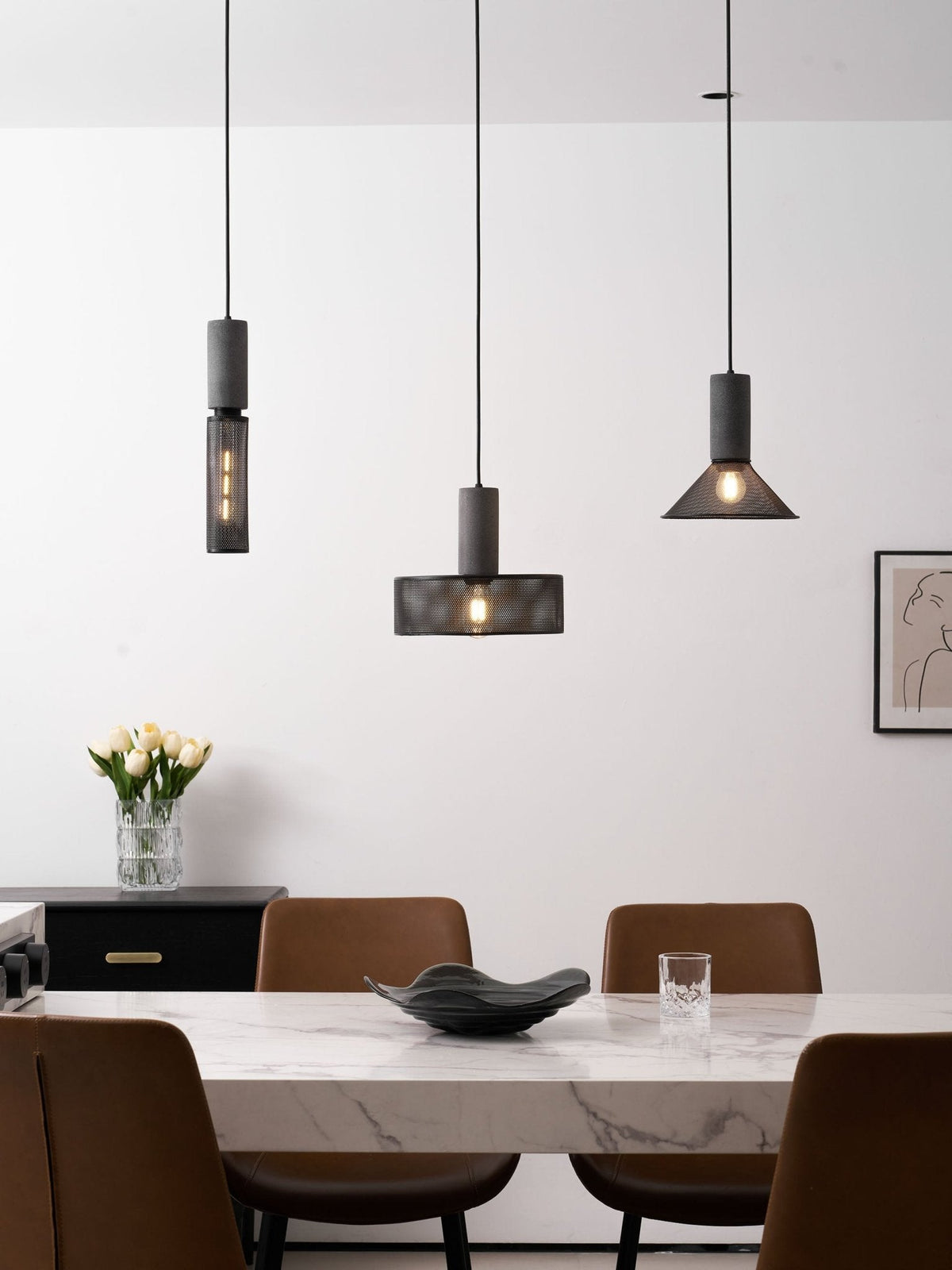 Cement Mesh Pendant Light