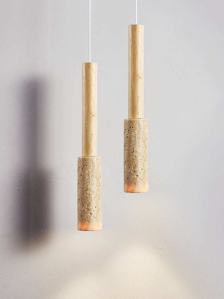 Travertine Stick Pendant Light