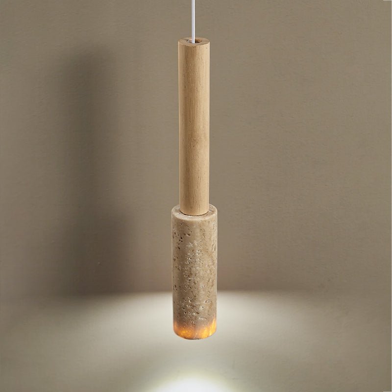 Travertine Stick Pendant Light