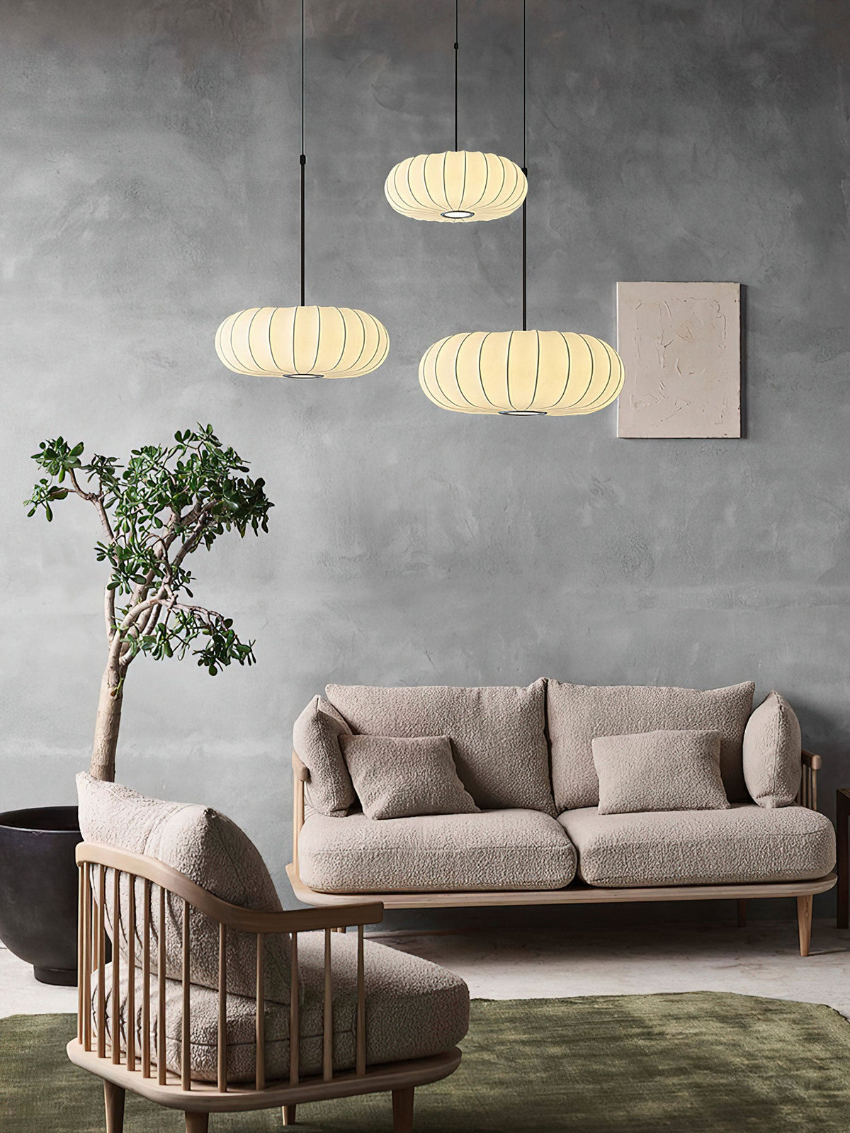 Lantern Silk Pendant Lamp