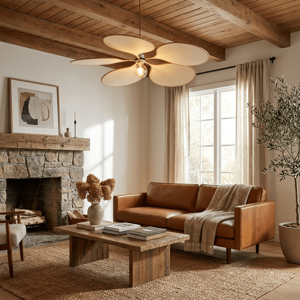 Elowen Fabric Petal Pendant Light