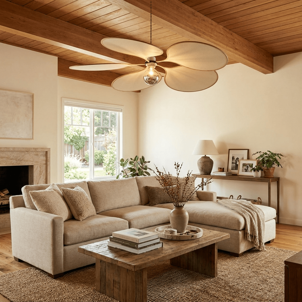 Elowen Fabric Petal Pendant Light