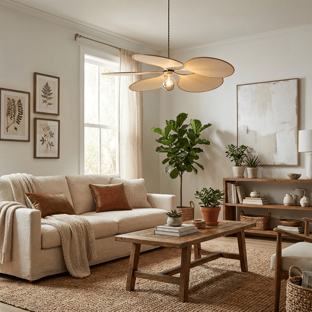 Elowen Fabric Petal Pendant Light