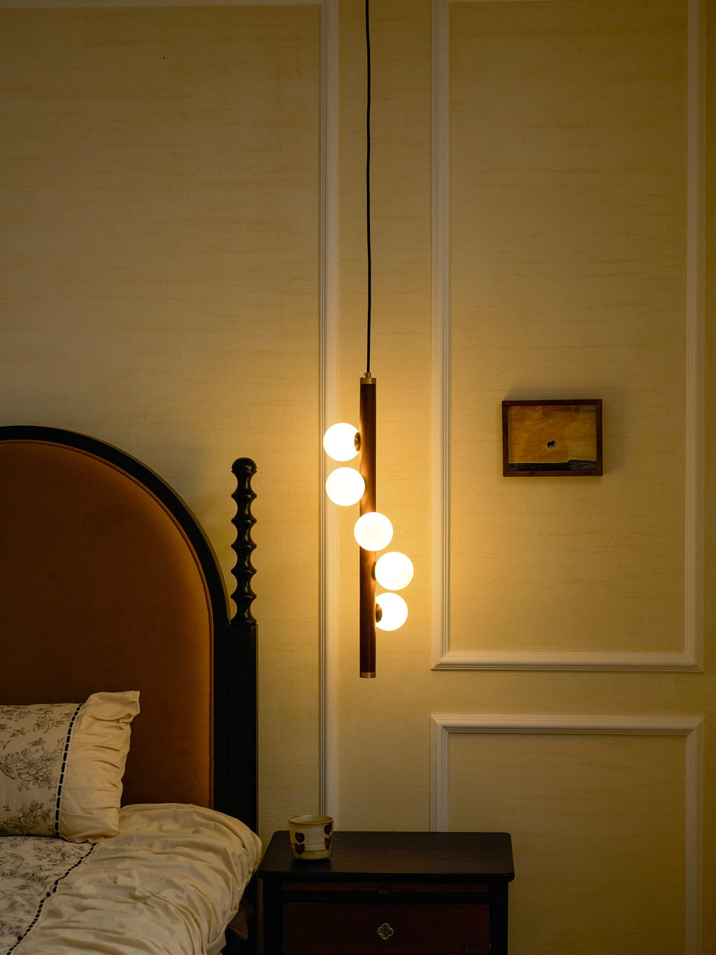 Vertical Orb Timber Pendant Lamp