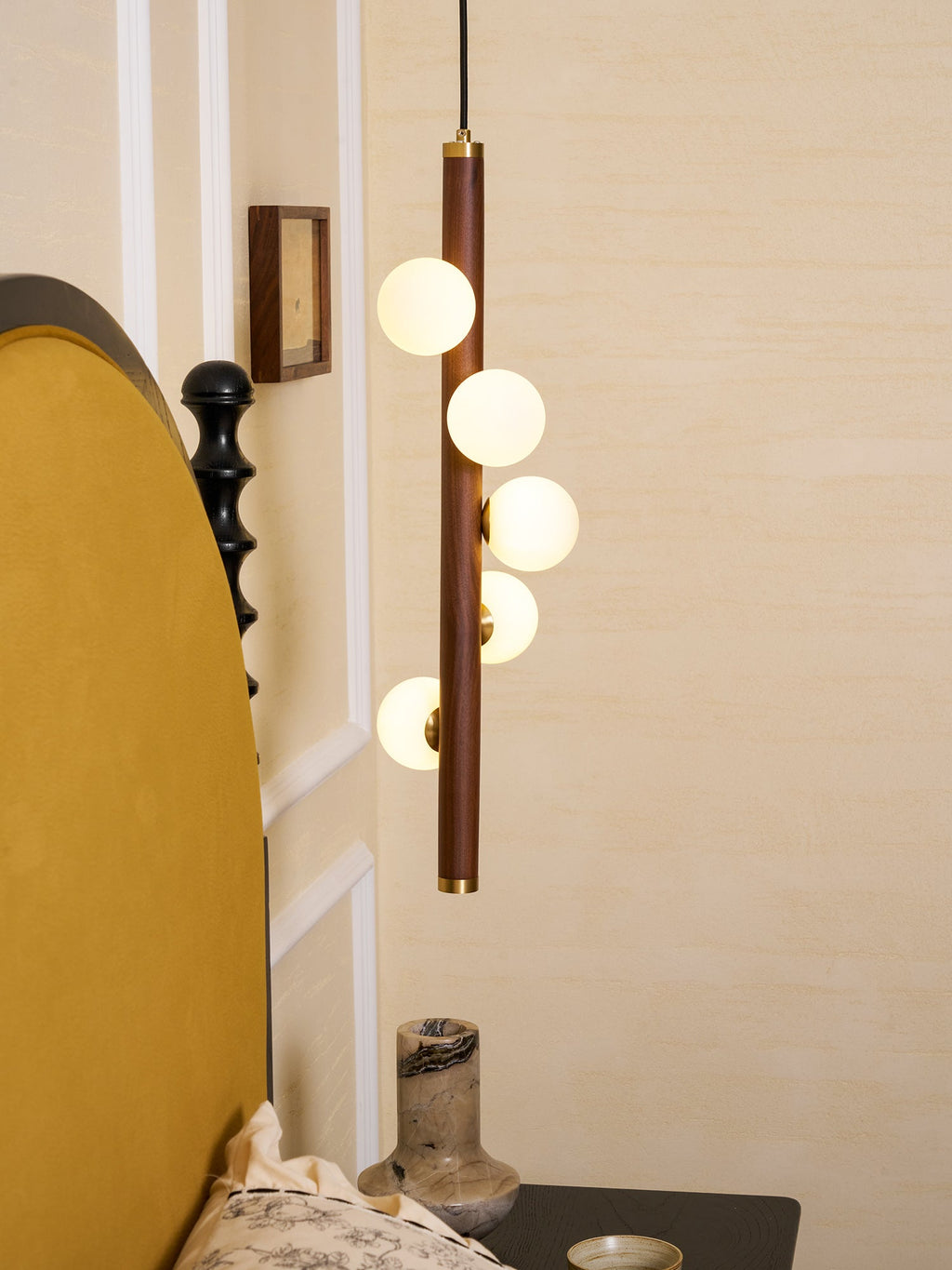 Vertical Orb Timber Pendant Lamp
