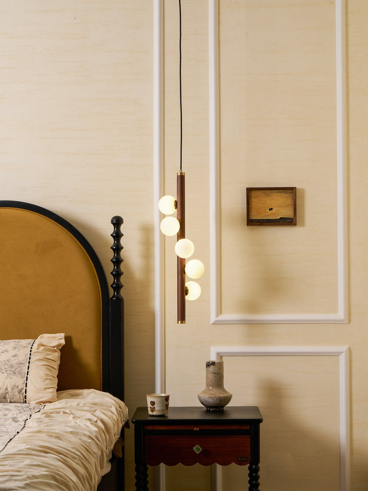 Vertical Orb Timber Pendant Lamp