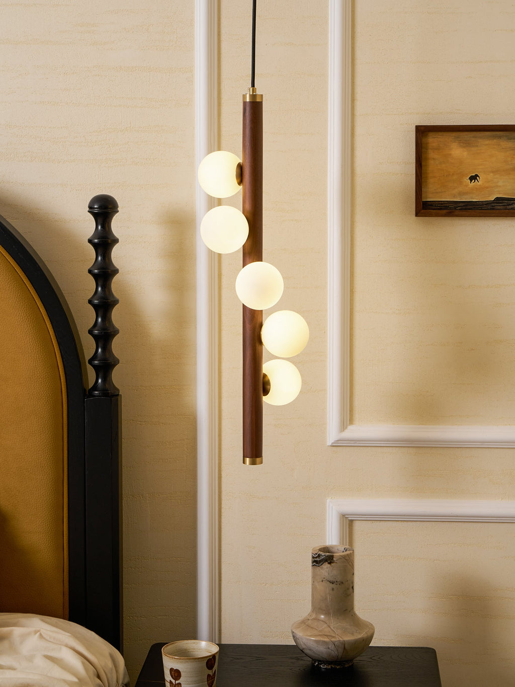 Vertical Orb Timber Pendant Lamp