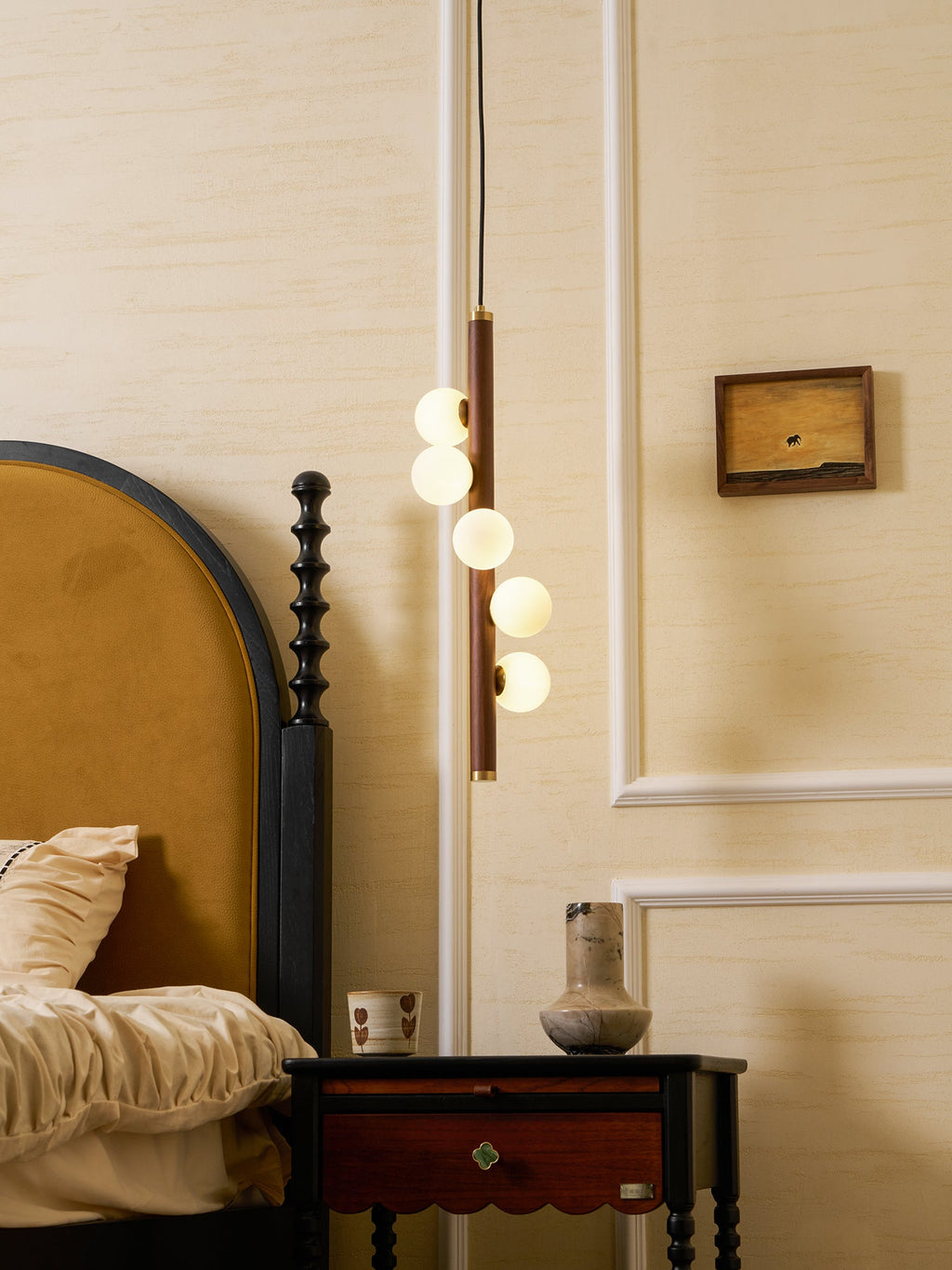 Vertical Orb Timber Pendant Lamp