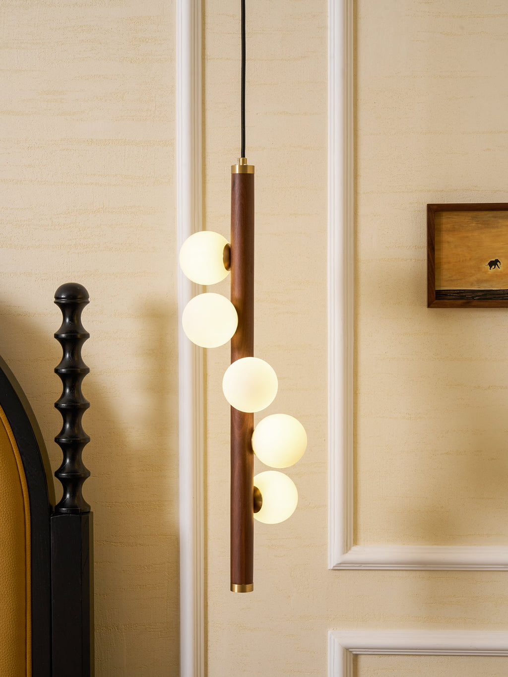 Vertical Orb Timber Pendant Lamp
