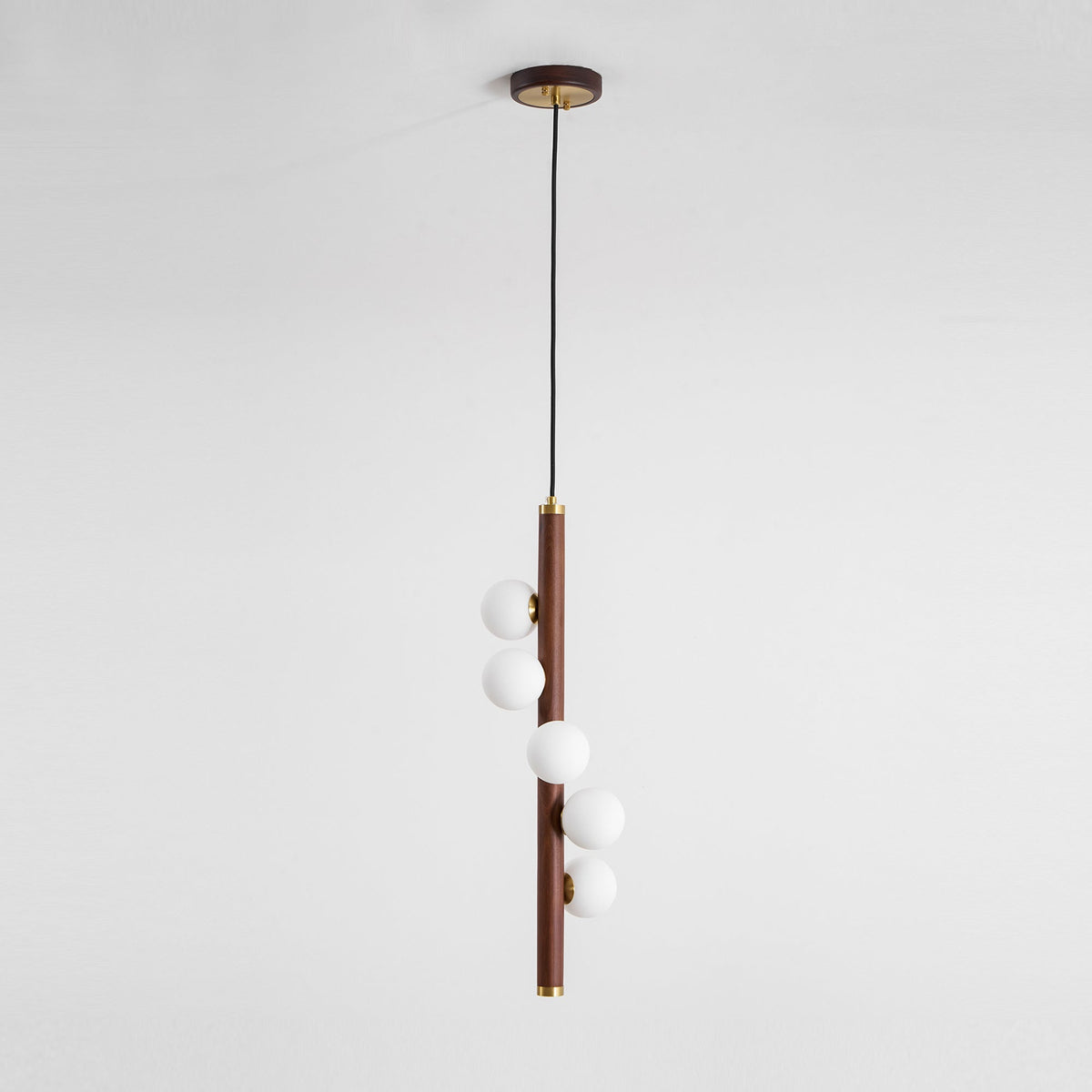Vertical Orb Timber Pendant Lamp