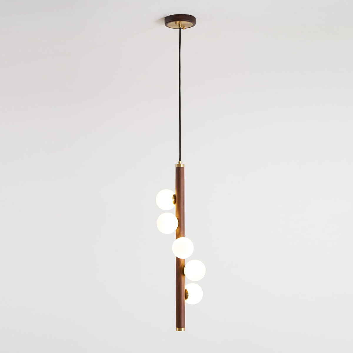 Vertical Orb Timber Pendant Lamp