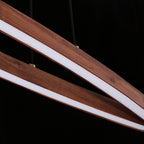 Walnut Arc Linear Pendant Lamp