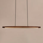 Walnut Arc Linear Pendant Lamp