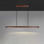 Walnut Arc Linear Pendant Lamp