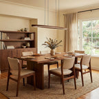 Walnut Arc Linear Pendant Lamp