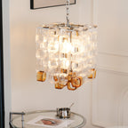 Glass Poliarte Interlocking Chandelier