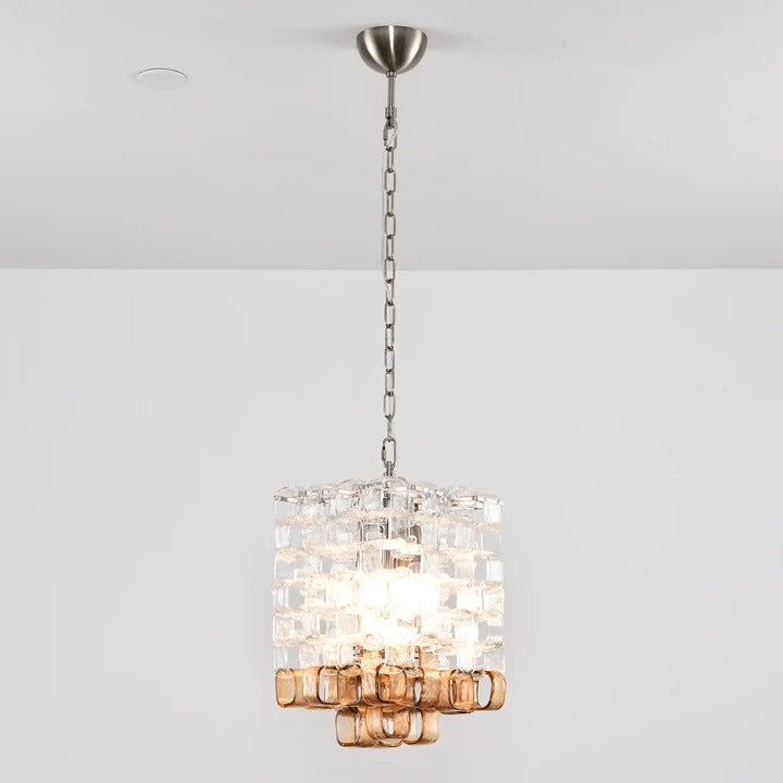 Glass Poliarte Interlocking Chandelier