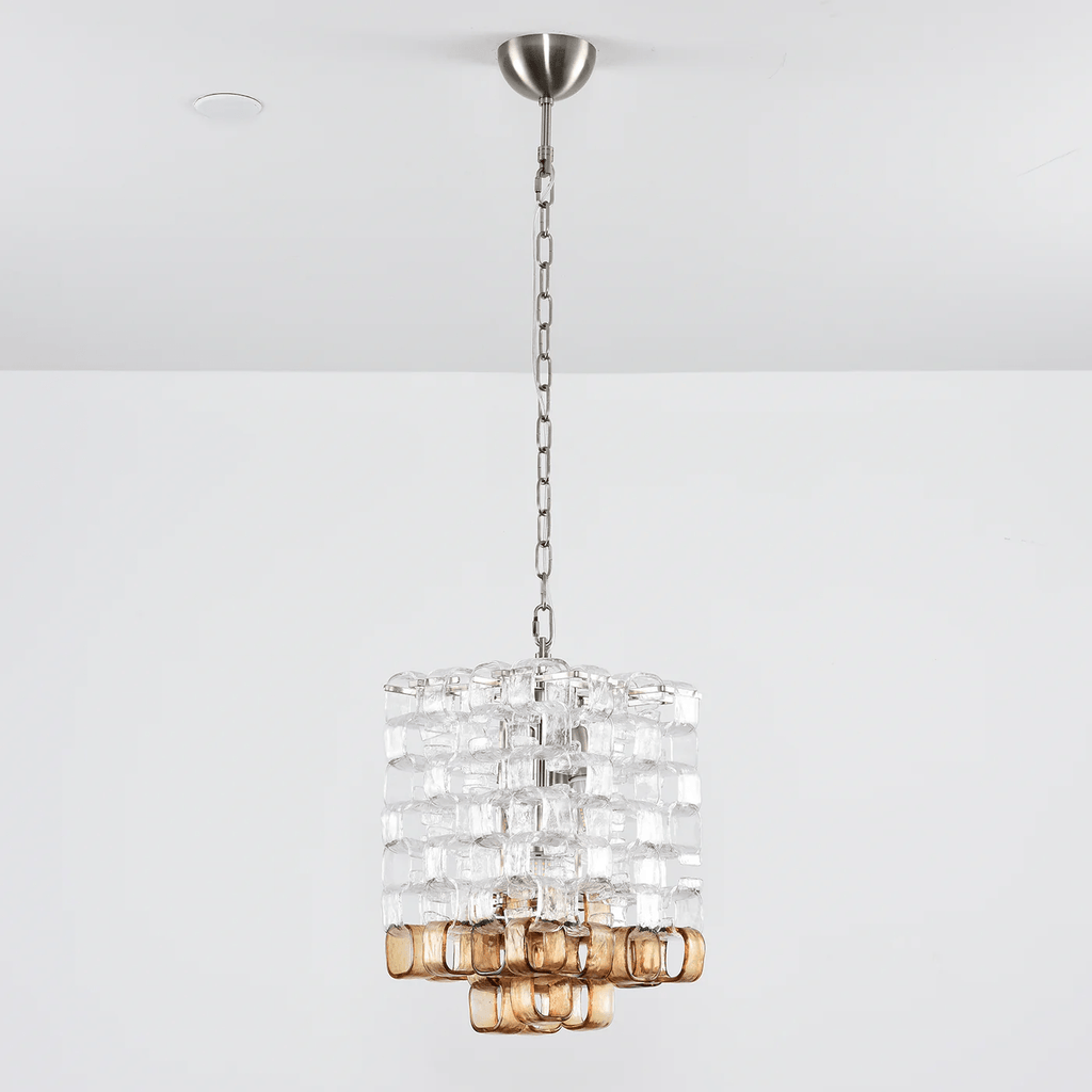 Glass Poliarte Interlocking Chandelier