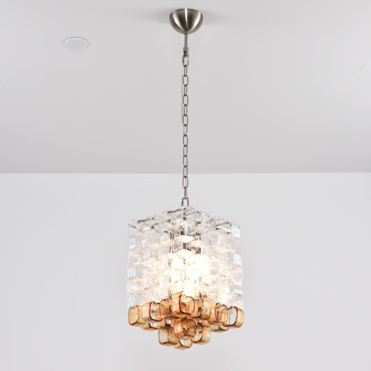 Glass Poliarte Interlocking Chandelier