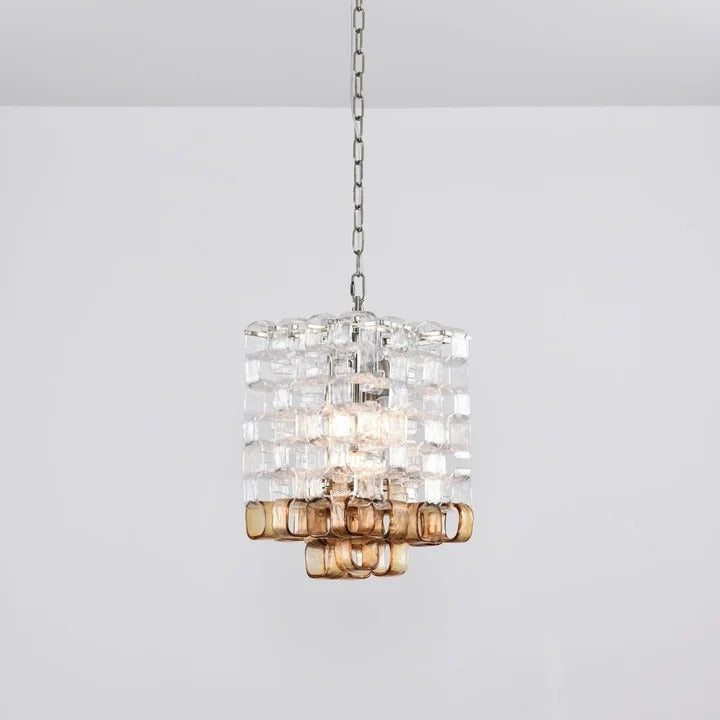 Glass Poliarte Interlocking Chandelier