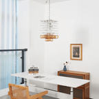 Glass Poliarte Interlocking Chandelier
