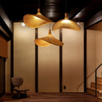 Rattan Weave Hat Pendant Light