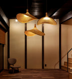 Rattan Weave Hat Pendant Light