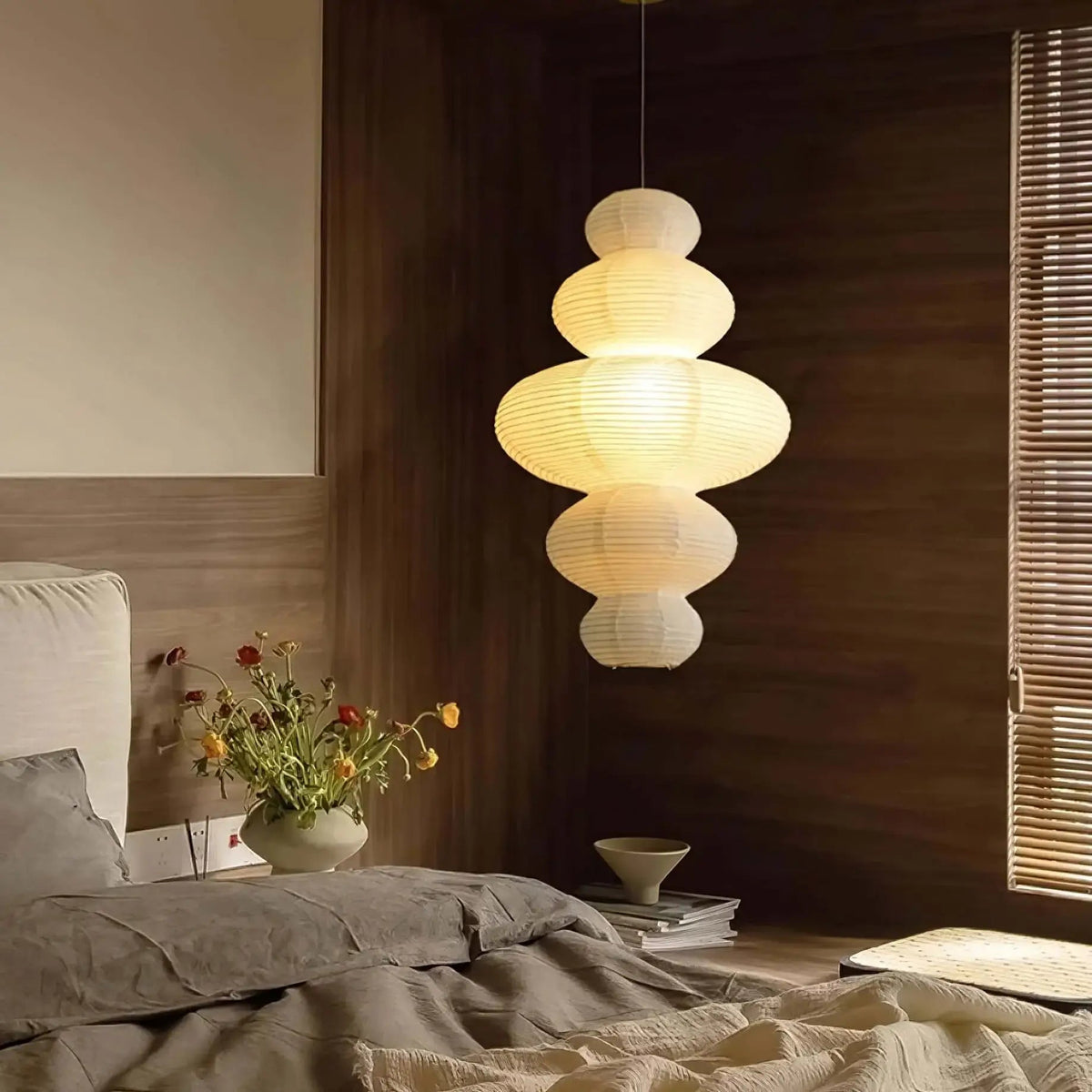 Kozo Paper Metal Pendant Lamp