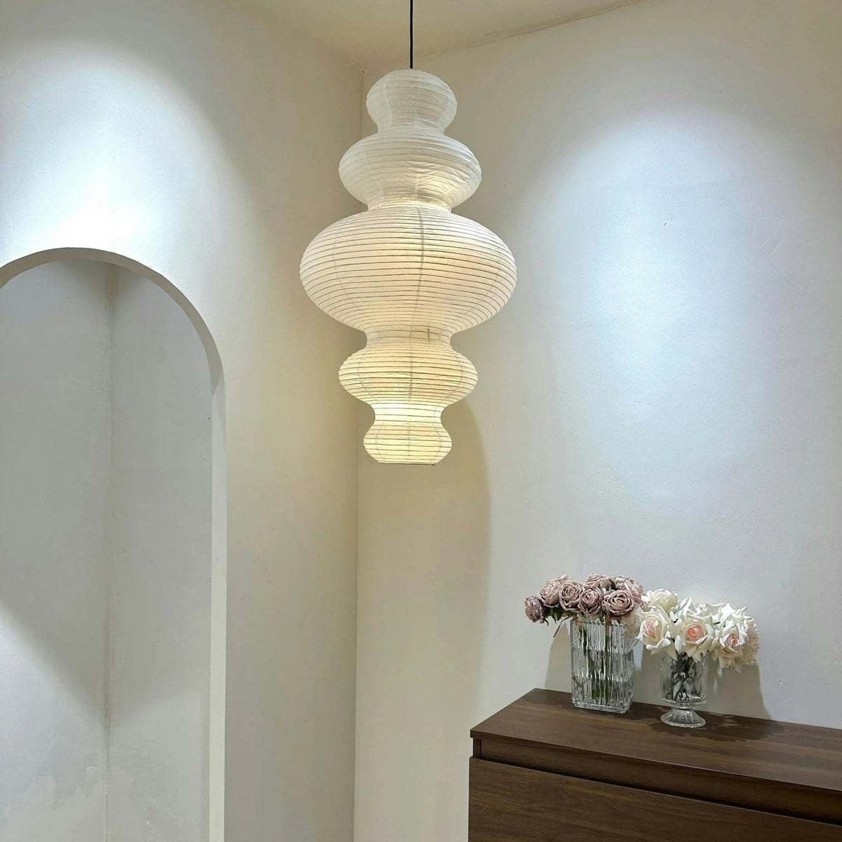 Kozo Paper Metal Pendant Lamp