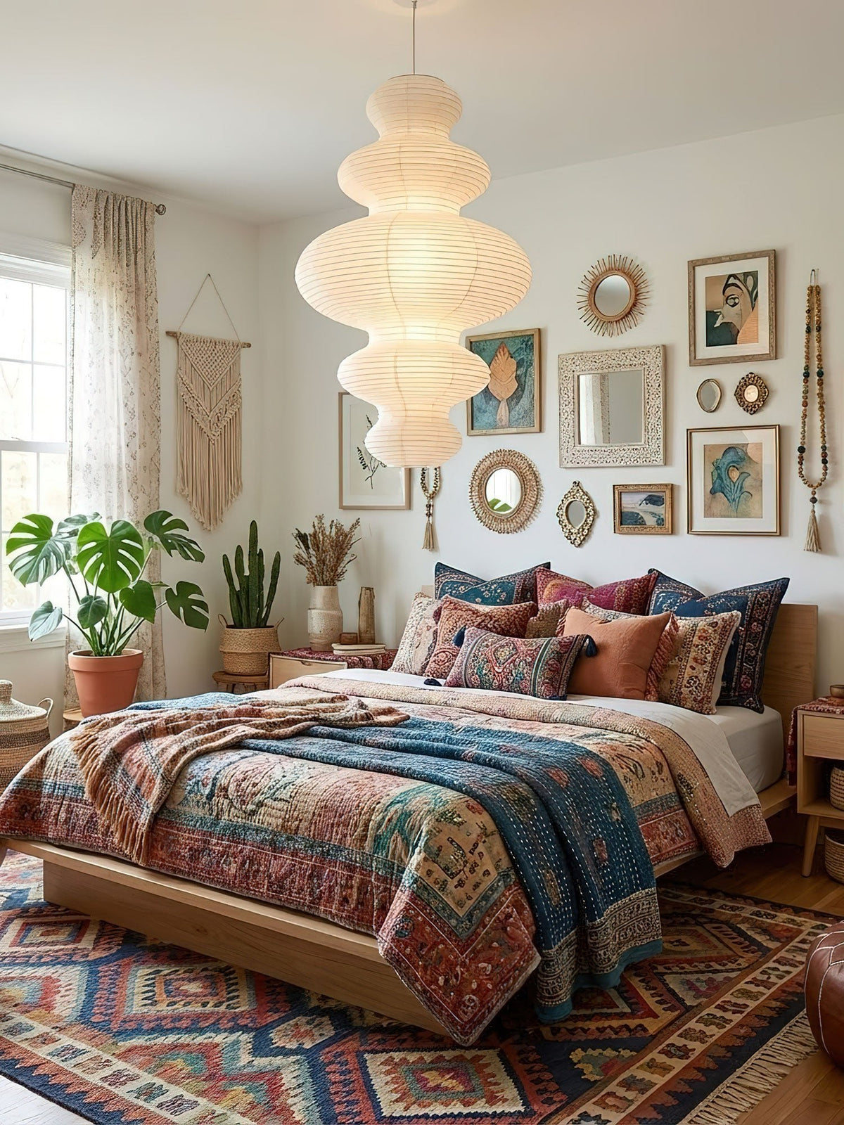 Kozo Paper Metal Pendant Lamp