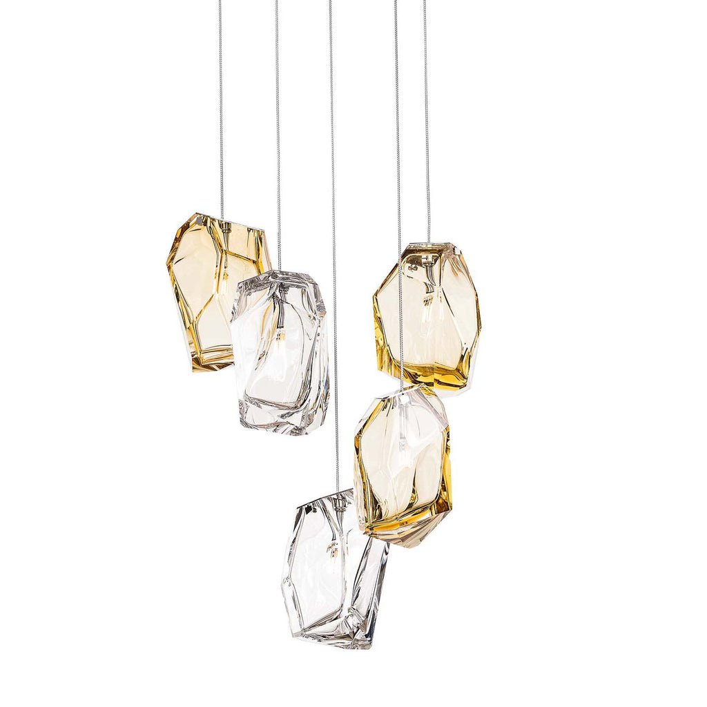 Crystal Rock Cluster Pendant Light
