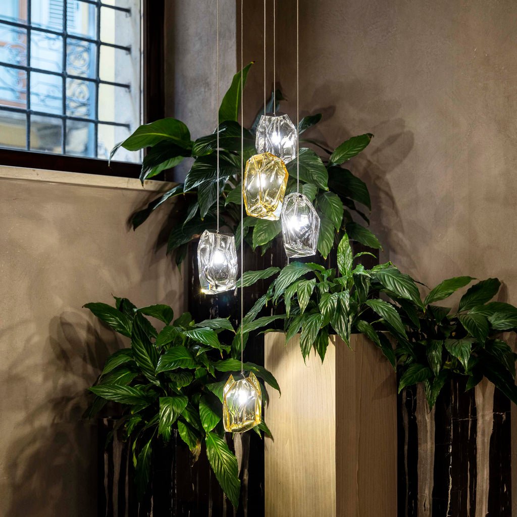 Crystal Rock Cluster Pendant Light