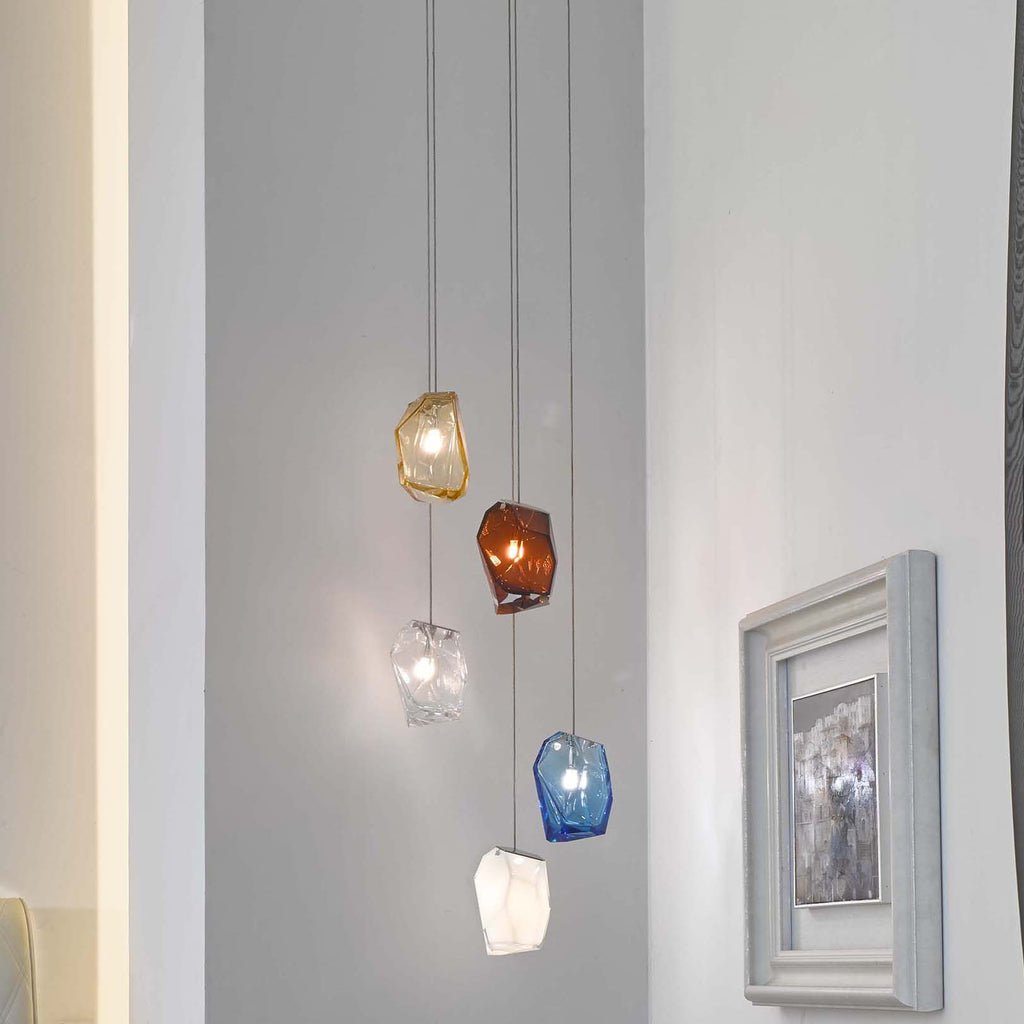 Crystal Rock Cluster Pendant Light