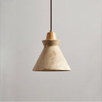 Ember Travertine Cone Pendant Lamp