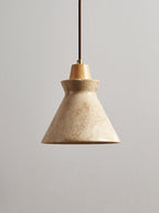 Ember Travertine Cone Pendant Lamp