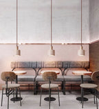 Cylindrical Travertine Pendant Lamp