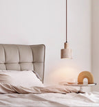 Cylindrical Travertine Pendant Lamp