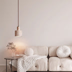 Cylindrical Travertine Pendant Lamp