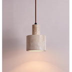 Cylindrical Travertine Pendant Lamp