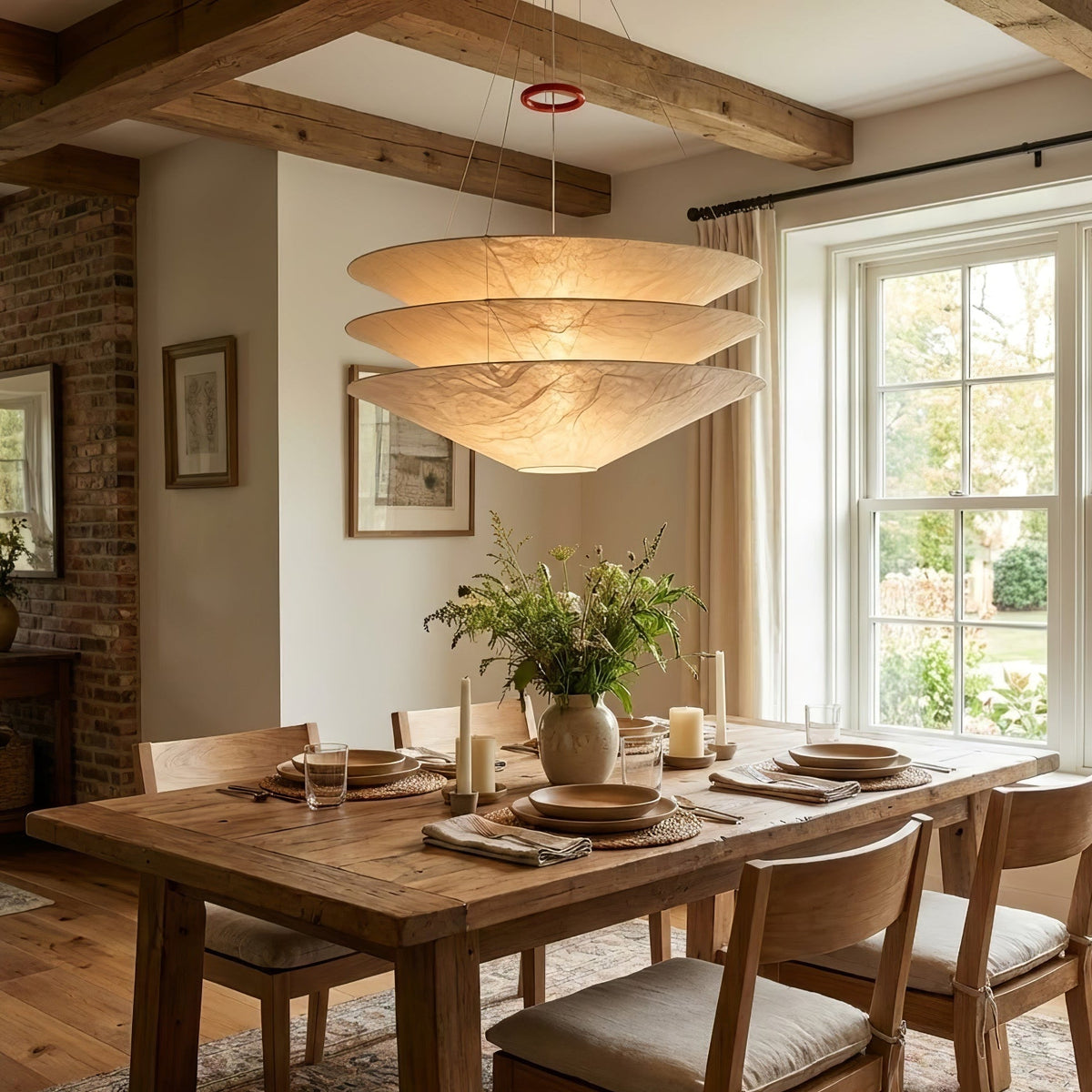 Kazu Cone Silk Pendant Lamp