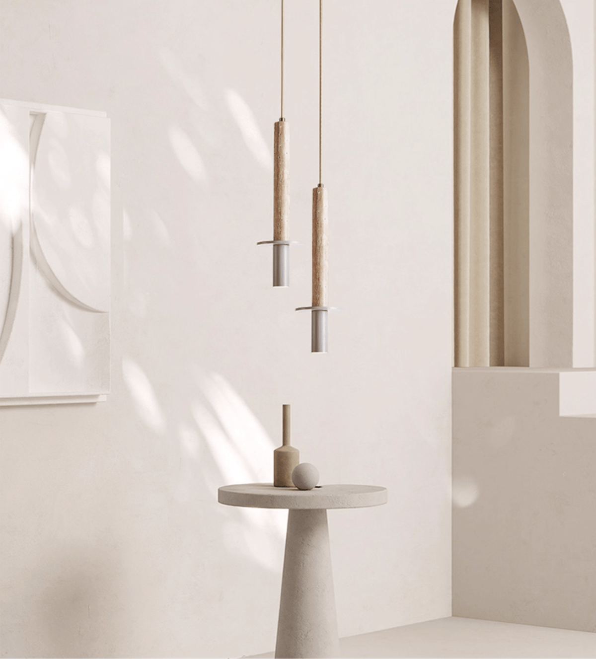 Linea Travertine Pendant Lamp