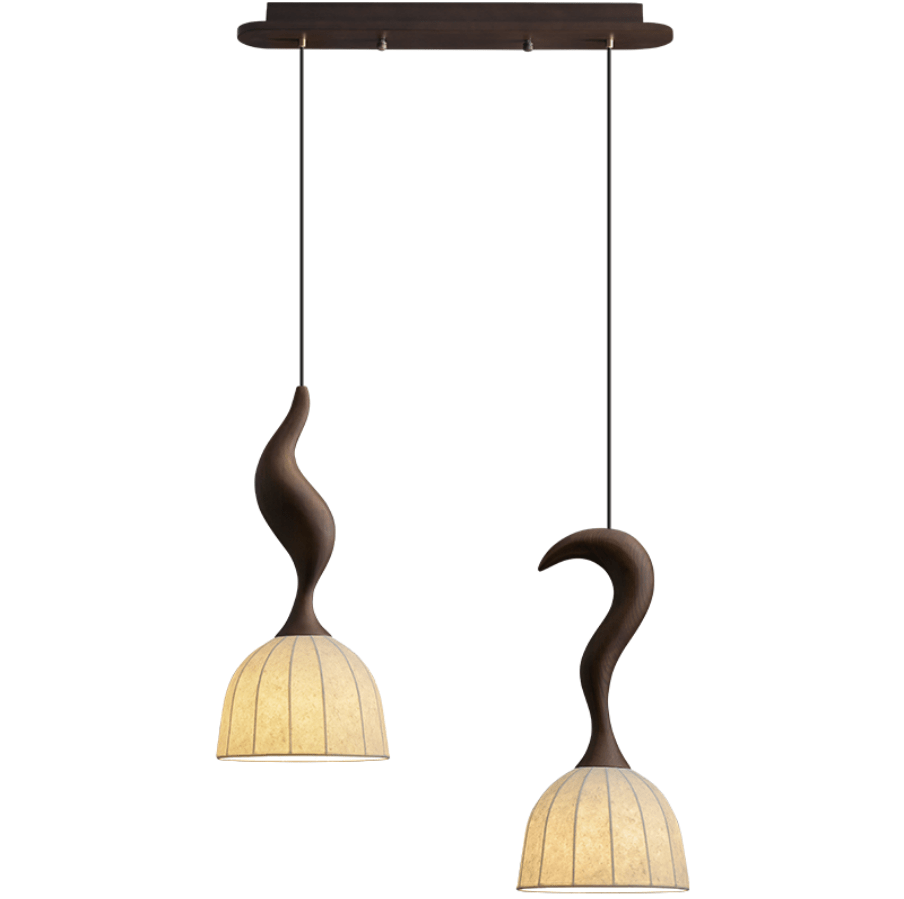 Elowen Twisted Wood Pendant Light