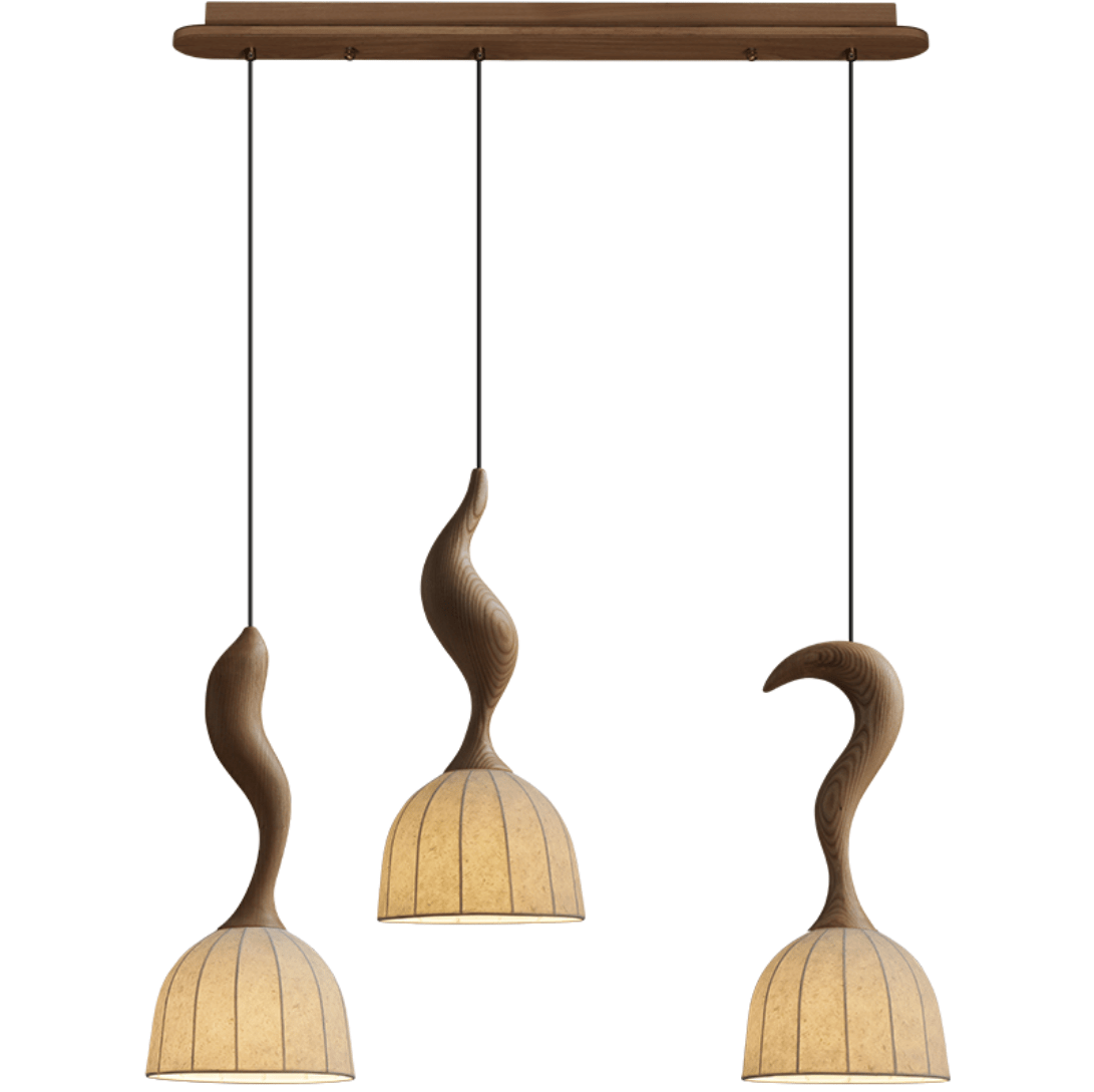 Elowen Twisted Wood Pendant Light