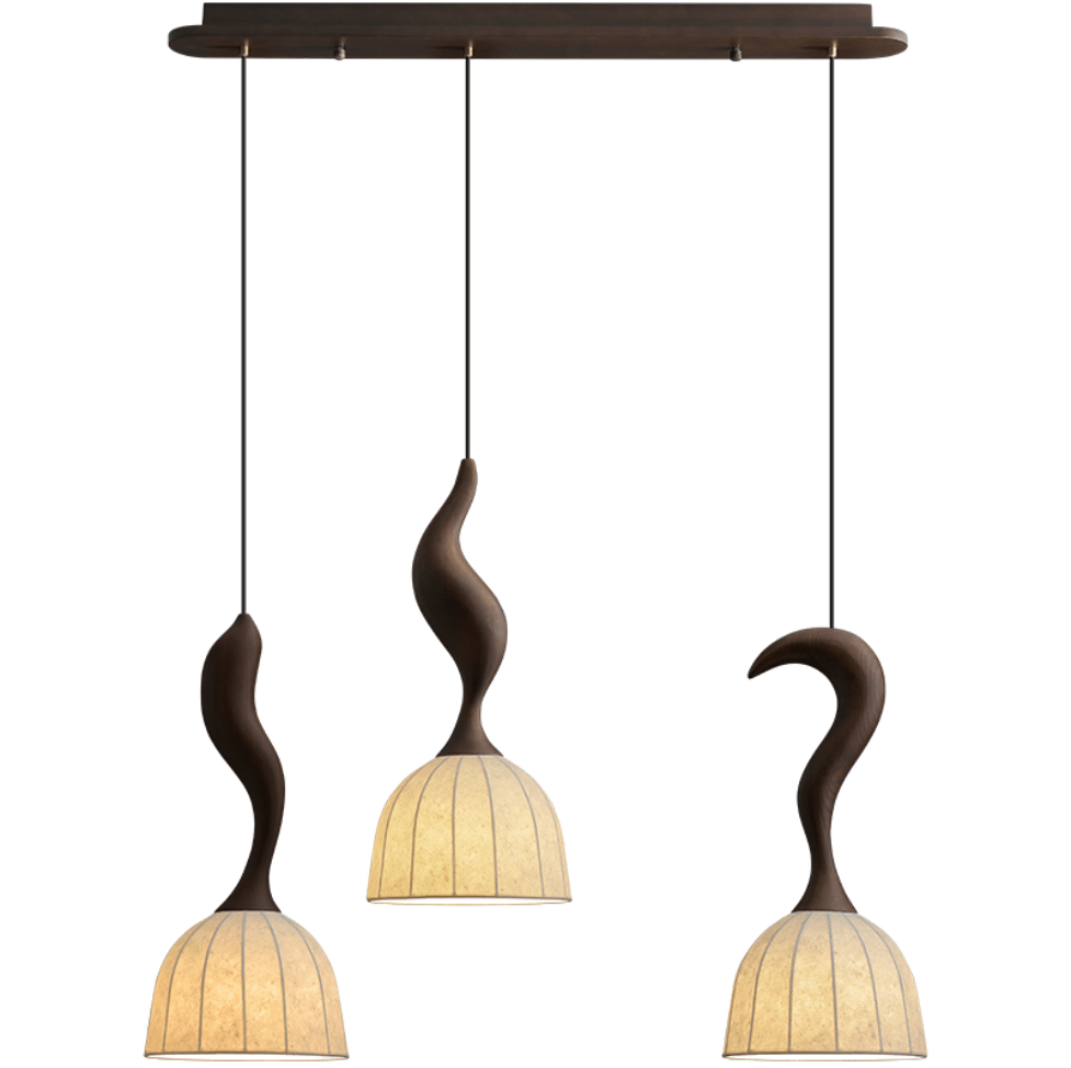 Elowen Twisted Wood Pendant Light