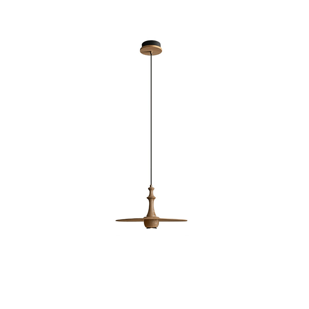 Wooden Spin Pendant Light
