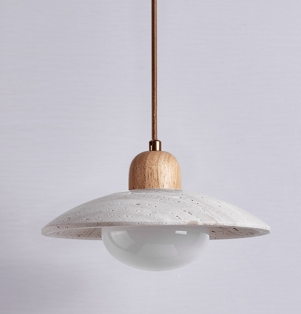 Travertine Dome Pendant Light